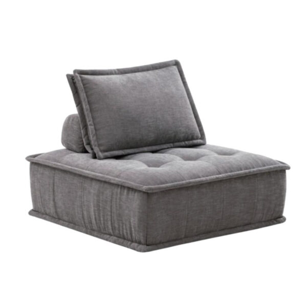 img1099 أريكة فردية من القطن والكتان (رمادي كوارتز)