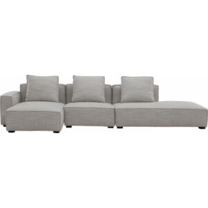 كنبة فنية من الكتان القطني، مقعد واحد + مقعدين، + كنبة أميرة (فضي، بيج)