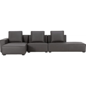 img2705 كنبة جلدية بمقعدين + كنبة مفردة + كنبة أميرة (بني رمادي)