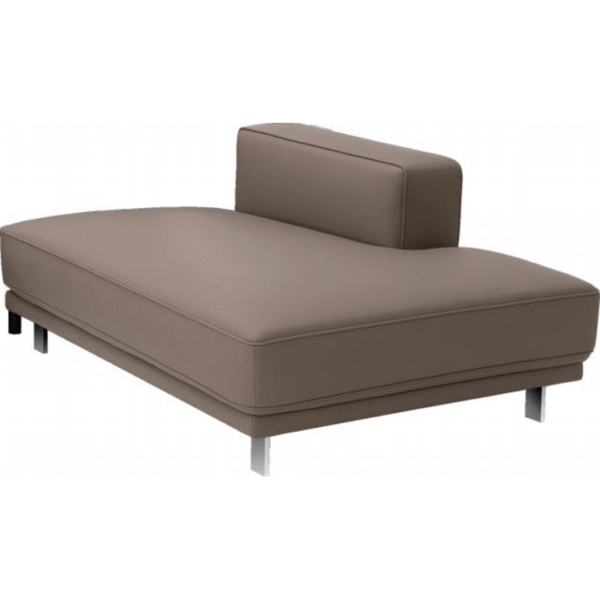 كنبة جلدية متوسطة الحجم بمقعد واحد + كنبة أميرة (قهوة مثلجة)