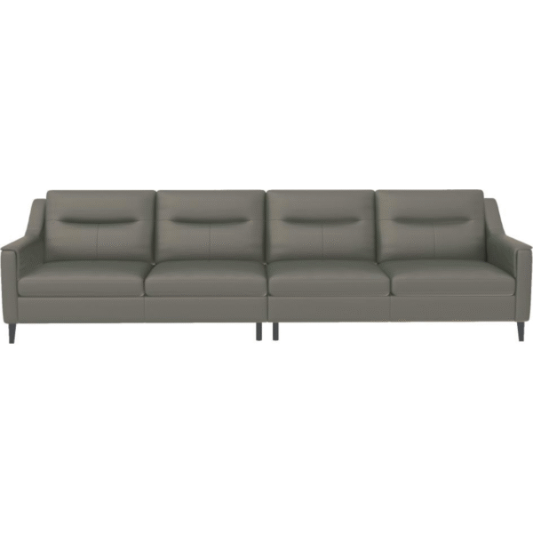 p18_81 أريكة جلدية بأربعة مقاعد (زيتوني)