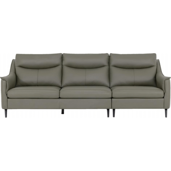 أريكة جلدية بثلاثة مقاعد (زيتوني)