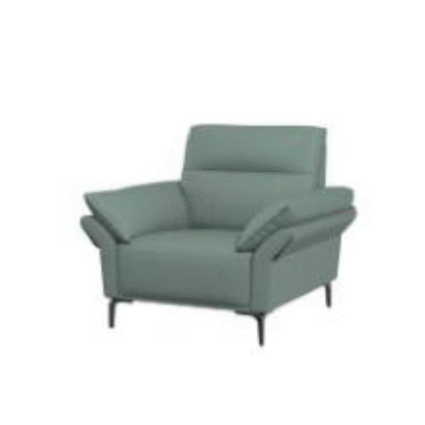 p21_95 أريكة جلدية بمقعد واحد (لون أخضر كاميليا)