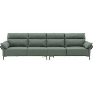 أريكة جلدية بأربعة مقاعد (لون أخضر كاميليا)