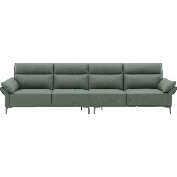 p21_96 أريكة جلدية بأربعة مقاعد (لون أخضر كاميليا)