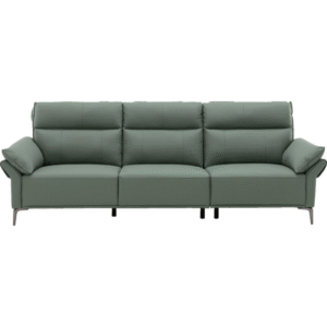 أريكة جلدية بثلاثة مقاعد (لون أخضر كاميليا)