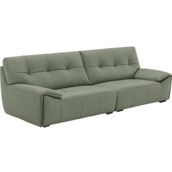 أريكة جلدية صغيرة بثلاثة مقاعد (أخضر نعناعي)