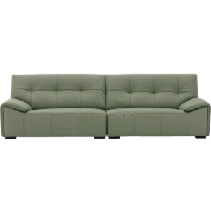 أريكة جلدية بثلاثة مقاعد (أخضر نعناعي)