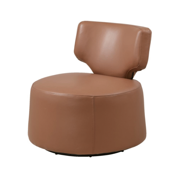 كرسي جلدي دوار (برتقالي)