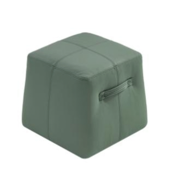 كرسي جلدي مربع للترفيه (أخضر كاميليا)