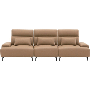 أريكة جلدية قابلة للتعديل بأربعة مقاعد (برتقالي ساتاي)