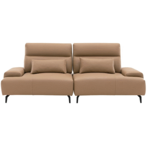 أريكة جلدية قابلة للتعديل بثلاثة مقاعد (برتقالي ساتاي)