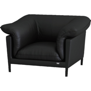 p35_175 أريكة جلدية بمقعد واحد (أسود أوبسيديان)