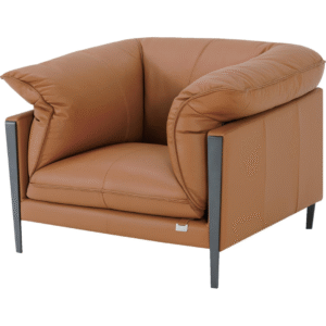 p36_179 أريكة جلدية بمقعد واحد (برتقالي دافئ)