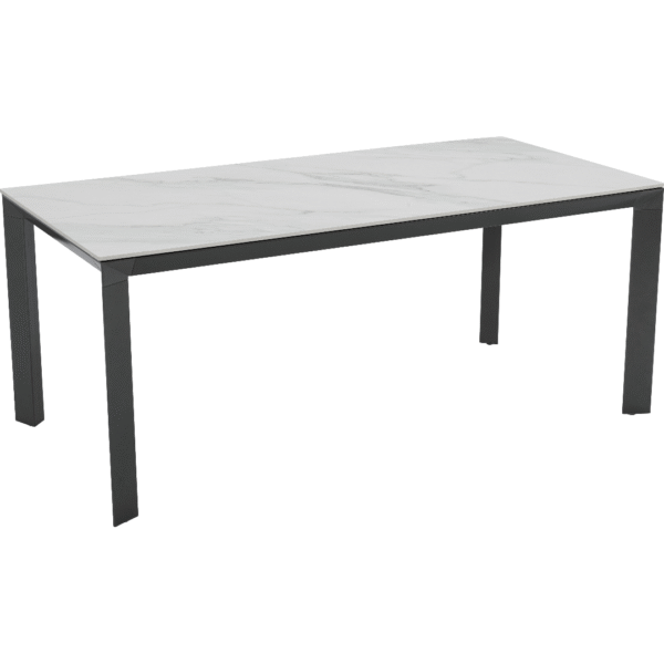 طاولة طعام بطول 1.6 متر (لون اليشم الأبيض غير اللامع)