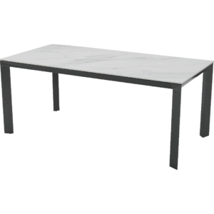 طاولة طعام بطول 1.8 متر (لون اليشم الأبيض غير اللامع)