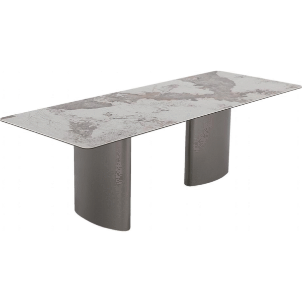 p39_185 طاولة طعام 2.2 متر (طلاء باندورا اللامع)