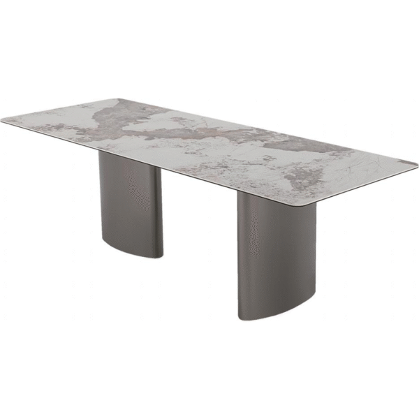 p39_185 طاولة طعام بطول 1.8 متر (بلمسة نهائية لامعة من باندورا)