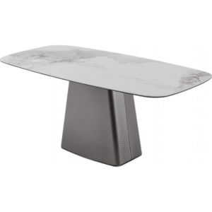 طاولة طعام مستطيلة بطول 1.6 متر (لون أبيض لامع)