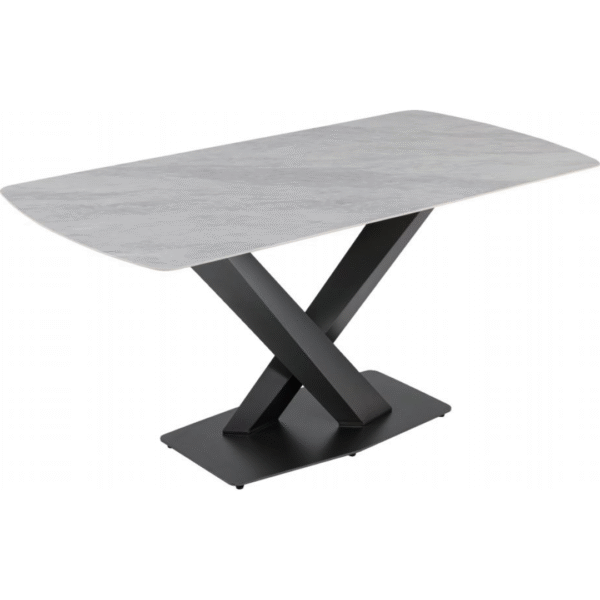 طاولة طعام 1.6 متر (لون رمادي لامع)