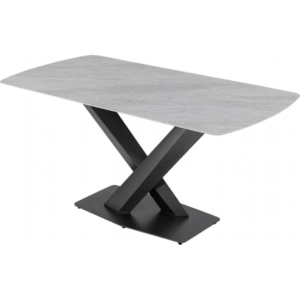 طاولة طعام 1.4 متر (لون رمادي لامع)