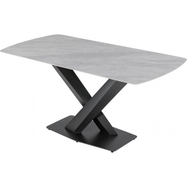 طاولة طعام 1.4 متر (لون رمادي لامع)
