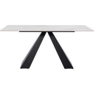 طاولة طعام بطول 1.4 متر (لون سنوبيرج الأبيض غير اللامع)