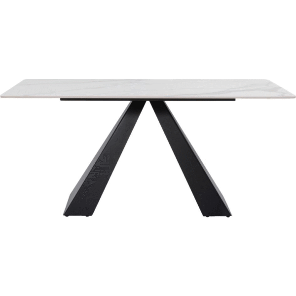 طاولة طعام بطول 1.4 متر (لون سنوبيرج الأبيض غير اللامع)