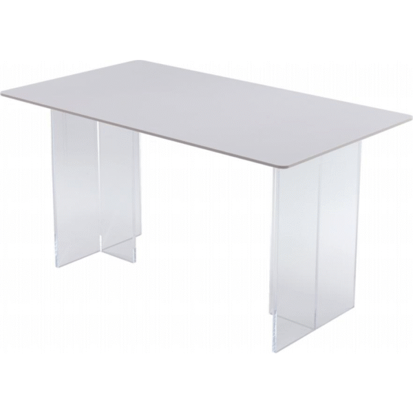 طاولة طعام معلقة بطول 1.4 متر (لون غاردينيا أبيض غير لامع)
