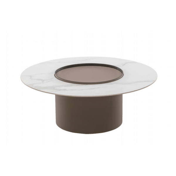 طاولة شاي (لون أبيض غير لامع)