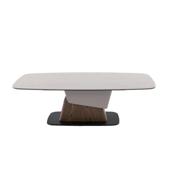 طاولة شاي (لون بيج لامع)