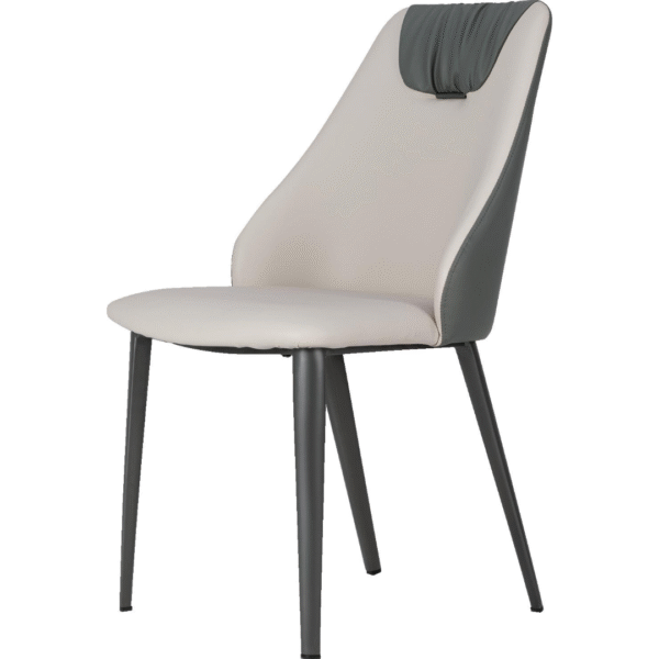 كرسي طعام (رمادي غامق + رمادي بيج فاتح)